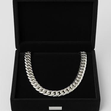 950 Sterling Silver Cuban Chain 11mm 60cm